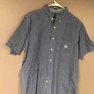 Chaps Men's Blue and Navy Shirt